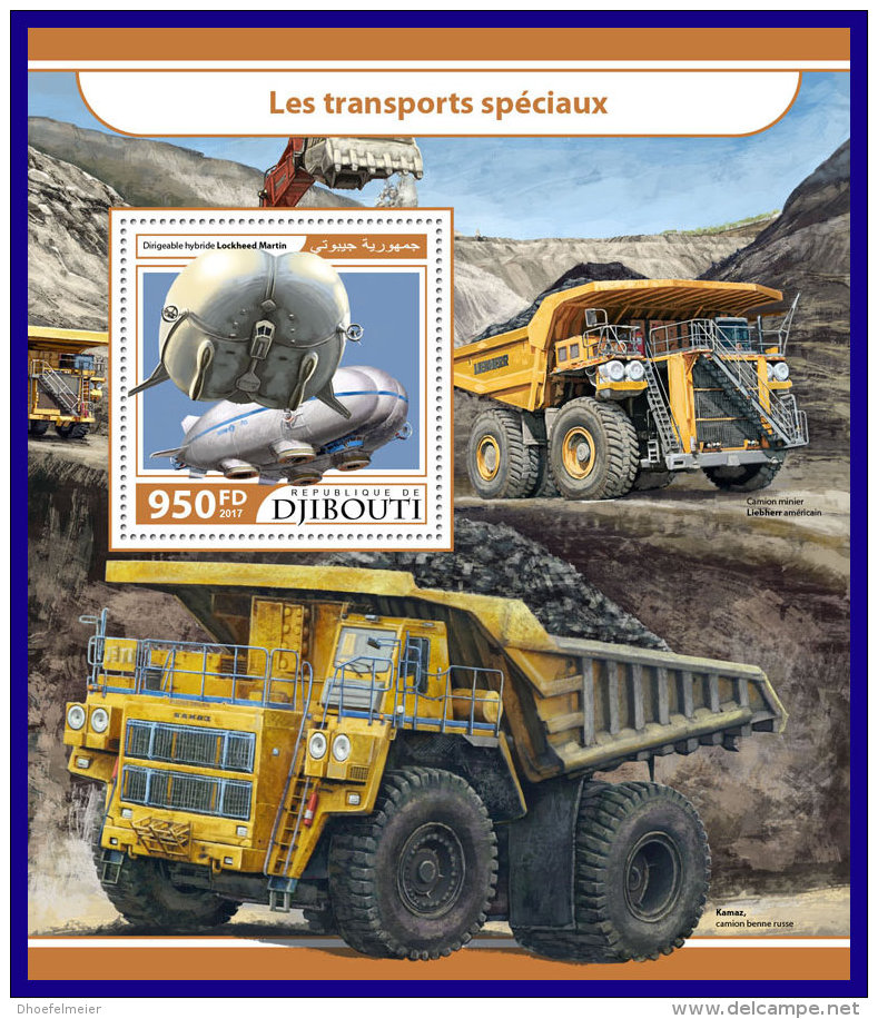 DJIBOUTI 2017 ** Special Transport Spezialtransporter Transports Speciaux S/S - IMPERFORATED - DH1717 - Other (Earth)