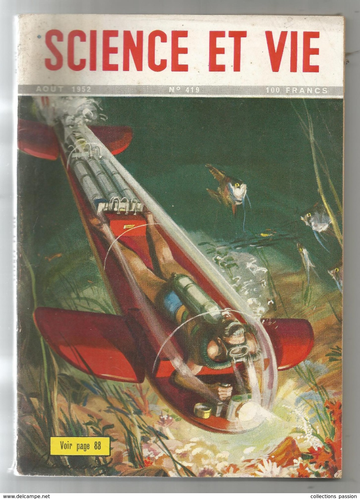 SCIENCE ET  VIE , N° 419 , 1952  , 182 Pages  , 2 Scans , Frais Fr : 2.70 &euro; - Scienze