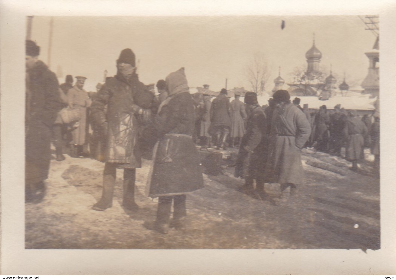 14-18 RUSSIE Automitrailleuses Belges  Corps Expéditionnaire Photo Marché De Kieff  Février 1917 - 1914-18