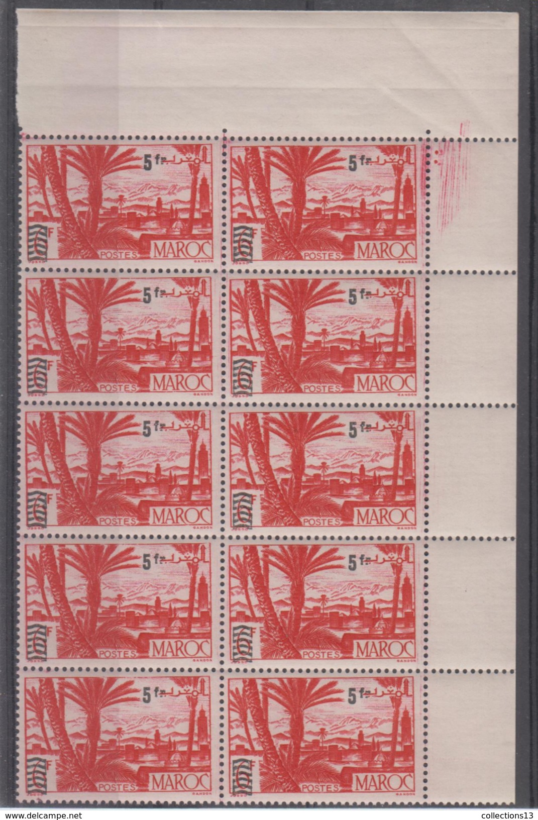 MAROC - 296/298** (bloc De 10) - Unused Stamps