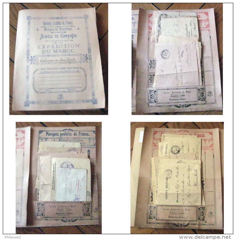 Départ 1 Euros - Guerre 1914/1918 Lot 26 Campagne Du Maroc Lot De 55 Lettres Covers Rares Voir Photos En Description - Collections