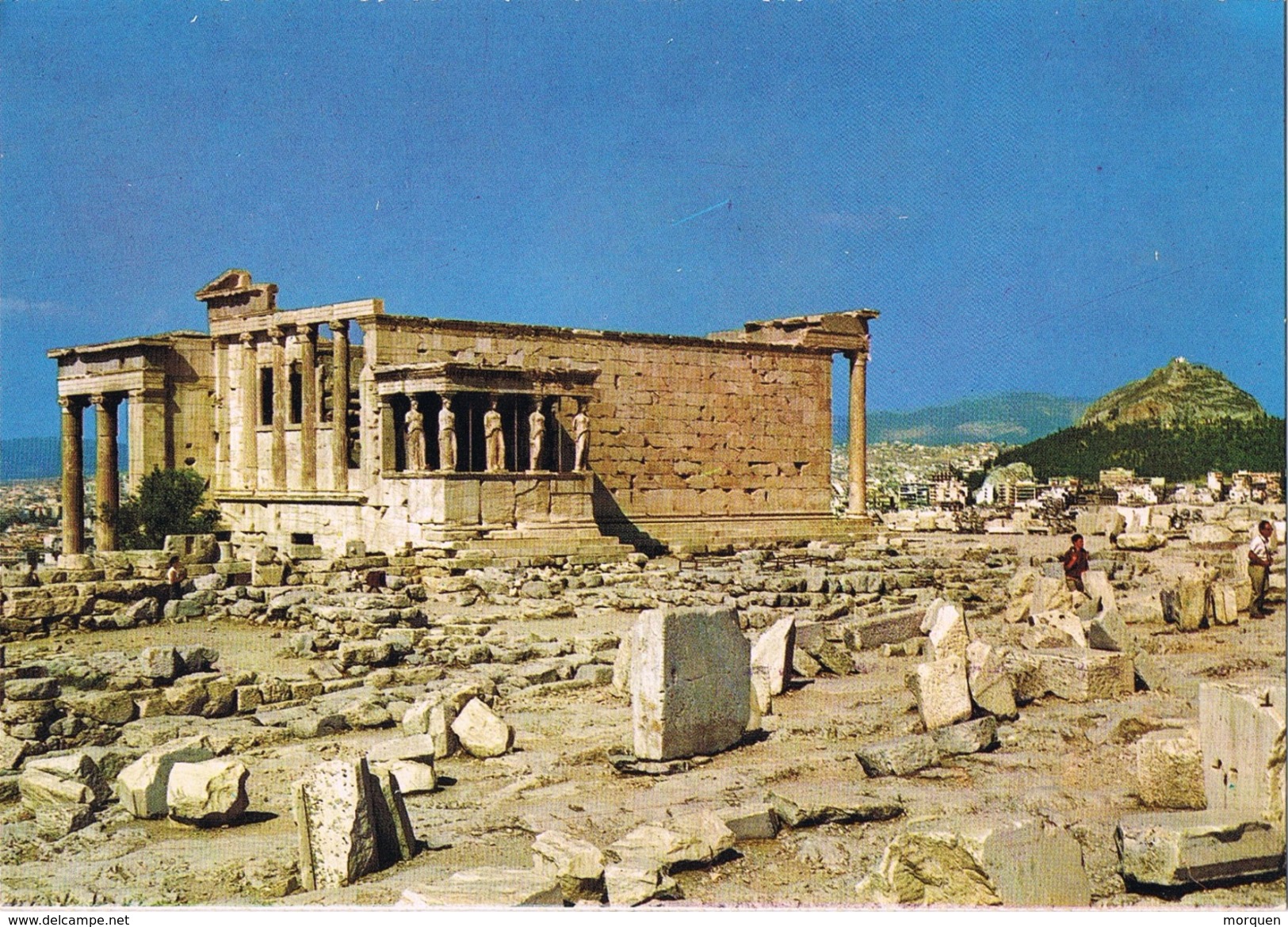 24140. Postal Antigua ATENAS (Grecia). Templo De Las Cariatides. The Caryatids - Grecia