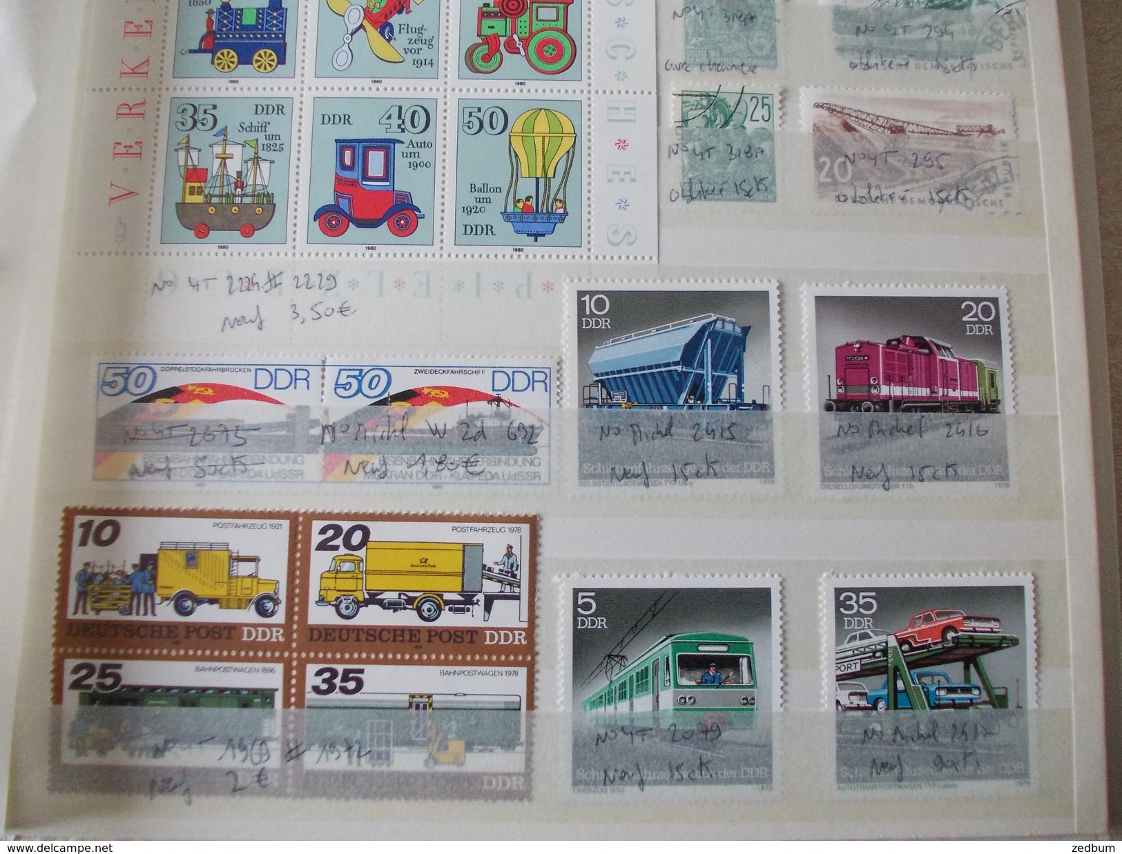 ALBUM 1 collection de timbres avec pour thème le chemin de fer train de tout pays valeur 338.70 &euro;