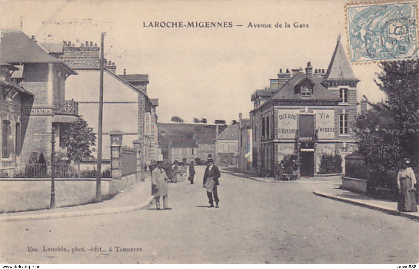 89 - Laroche-Migennes - Avenue De La Gare (animée, Em. Lenoble) - Laroche Saint Cydroine
