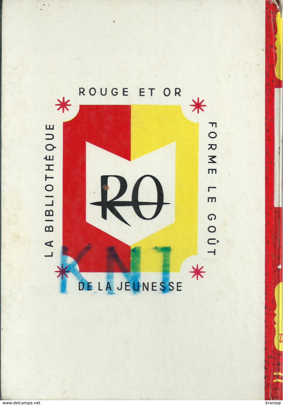 Livre 3  romans de la  jeunesse, bibliothèque rouge et or