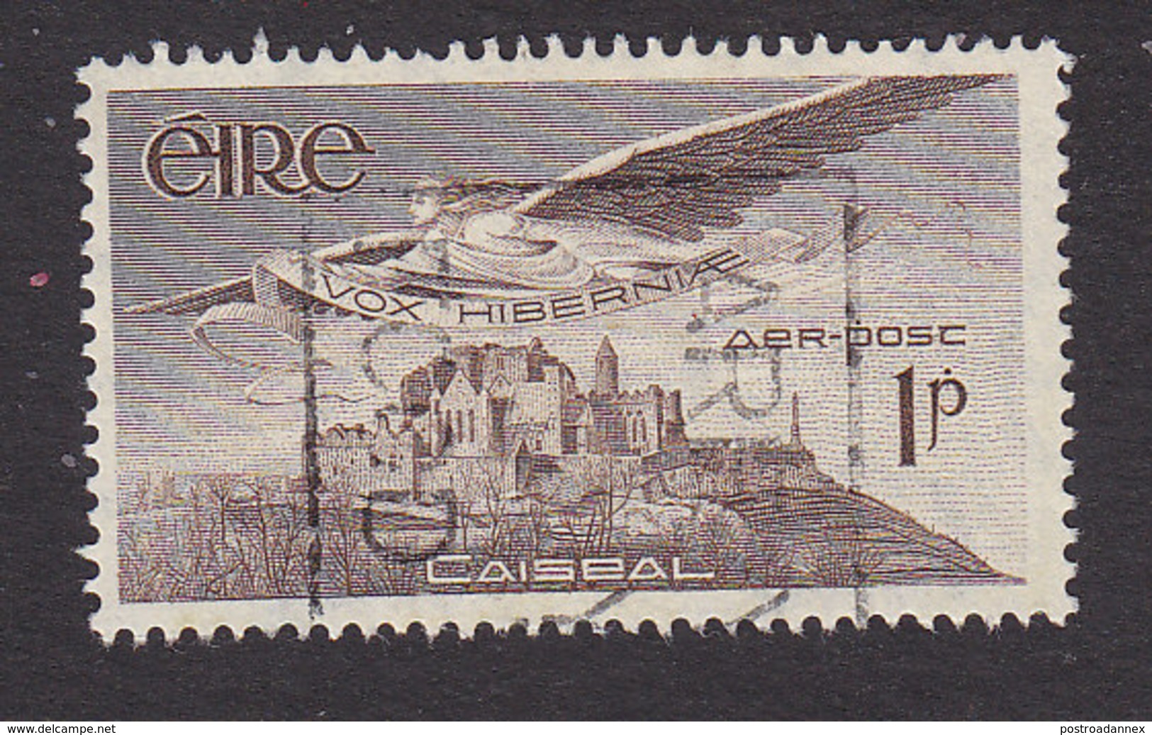 Ireland, Scott #C1, Used, Angel Over Rock Of Cashel, Issued 1948 - Poste Aérienne