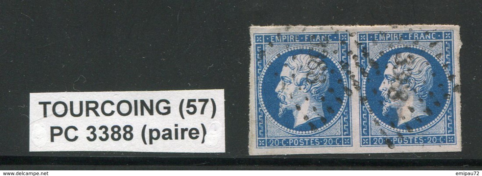 FRANCE- Y&T N°14A En Paire- PC 3388 (TOURCOING 57) - Autres & Non Classés