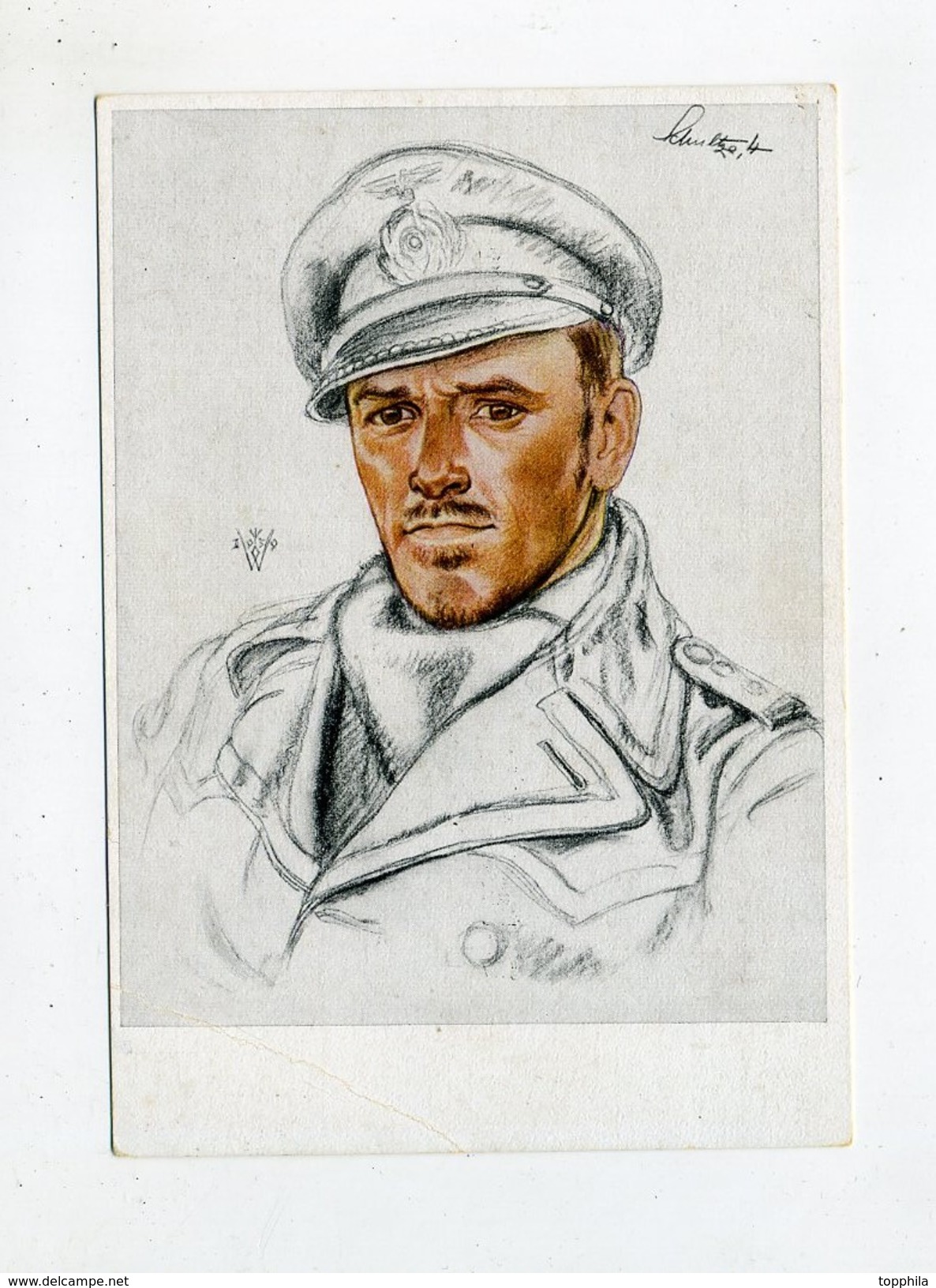 1941 3.Reich VDA Willrich Farbkarte U-boot Kapitänleutnant Schulze U 48 - Briefe U. Dokumente