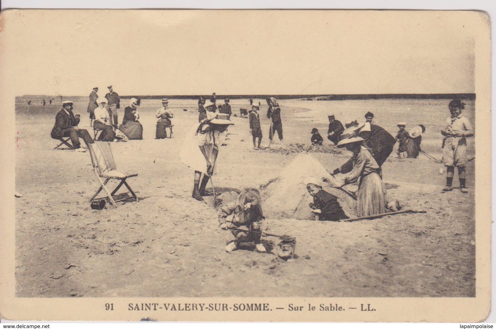 C P A 80 Somme Saint Valery Sur Sommes Sur Le Sable - Saint Valery Sur Somme