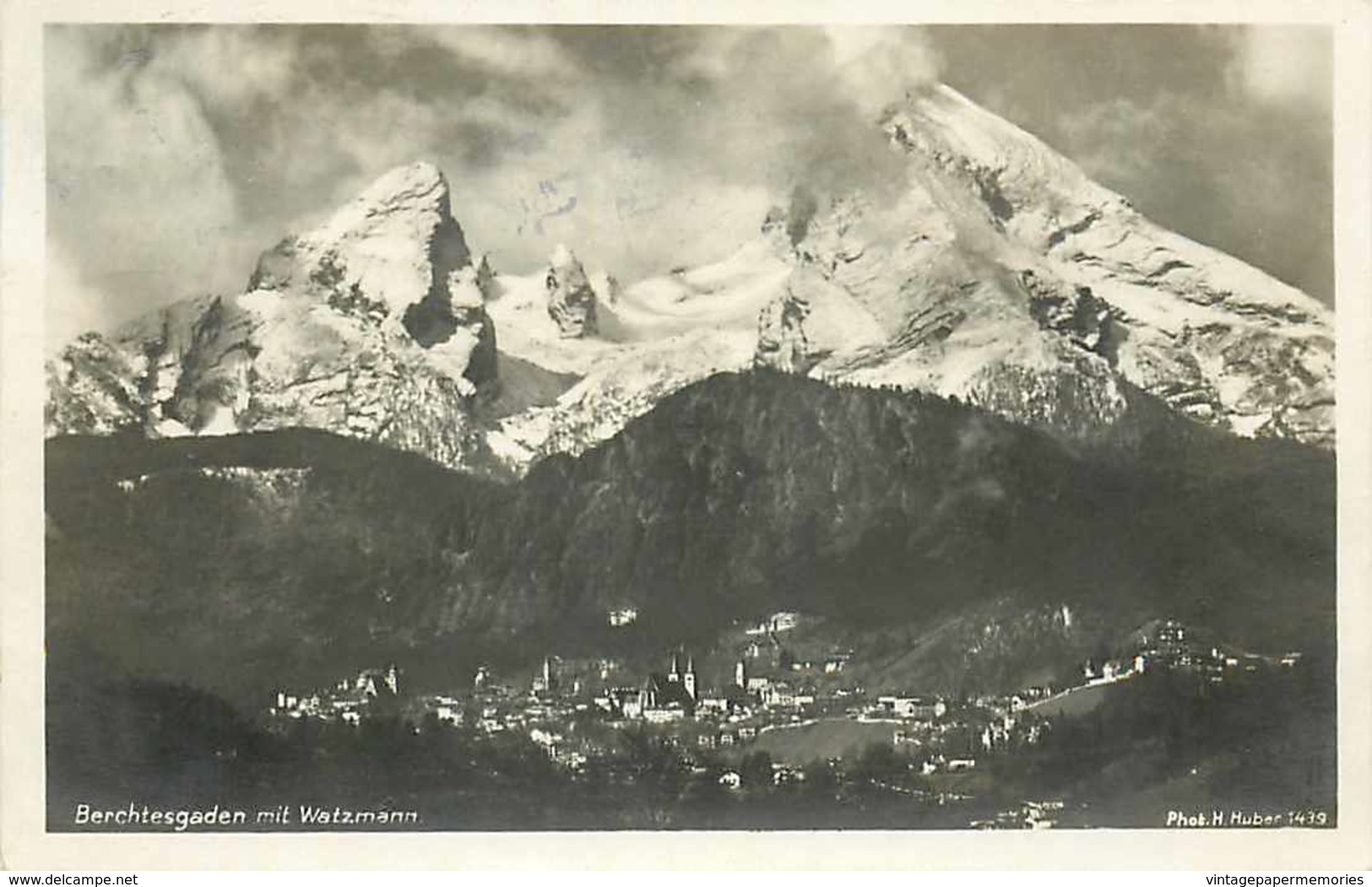 274211-Germany, Berchtesgaden, RPPC, Mit Watzmann, Hans Huber Photo No 1439 - Berchtesgaden