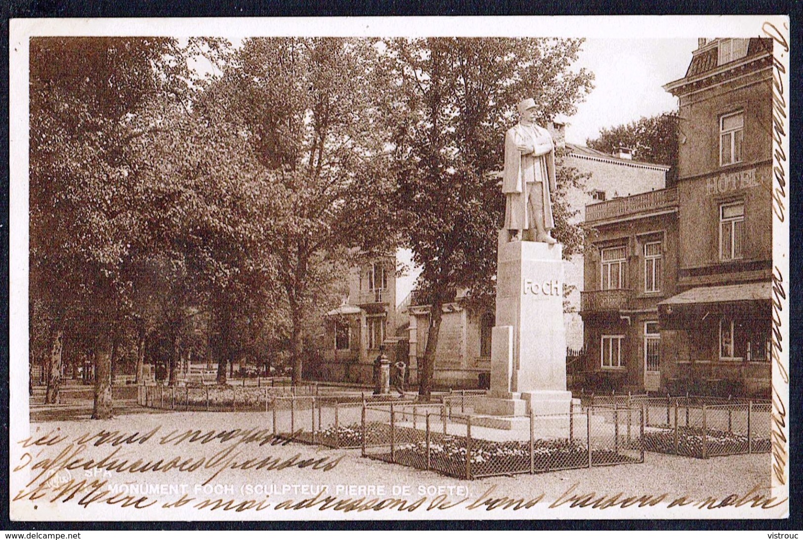 SPA - MONUMENT Foch - Circulé - Circulated - Gelaufen - 1938. - Spa