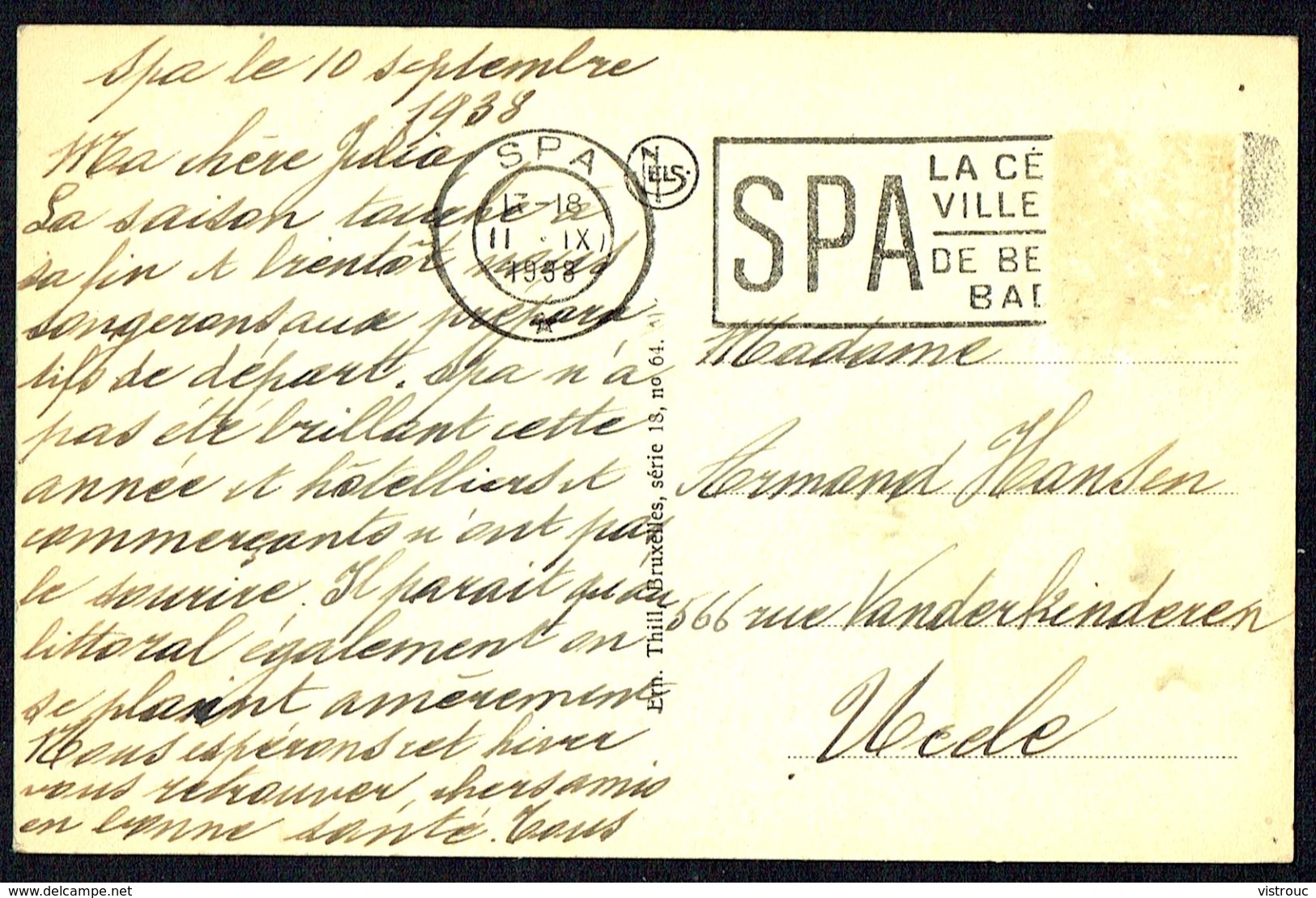 SPA - MONUMENT Foch - Circulé - Circulated - Gelaufen - 1938. - Spa