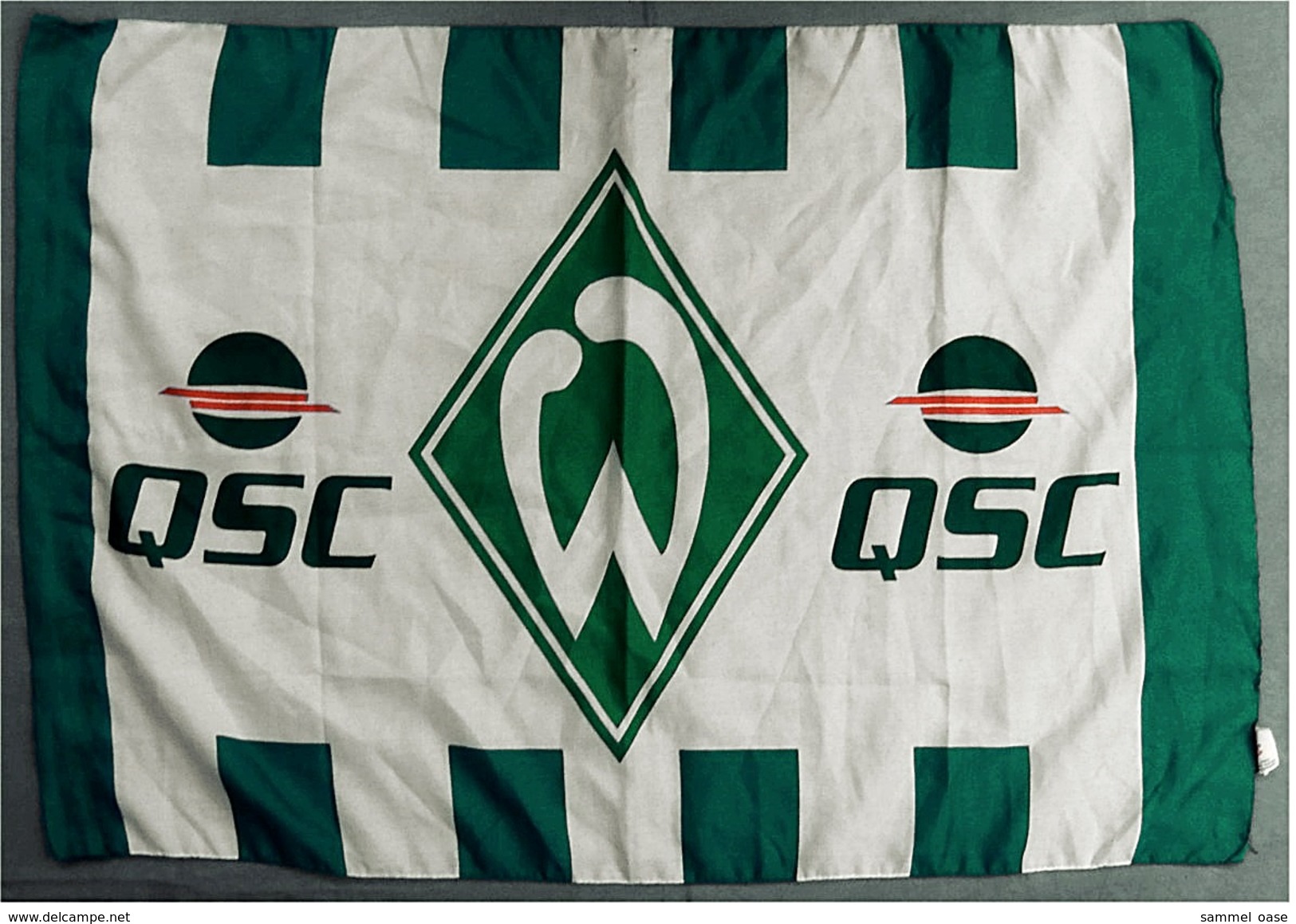 Flagge / Fahne  QSC AG  -  Material : Polyester  -  Größe Ca. 80 X 57 Cm - Sonstige & Ohne Zuordnung