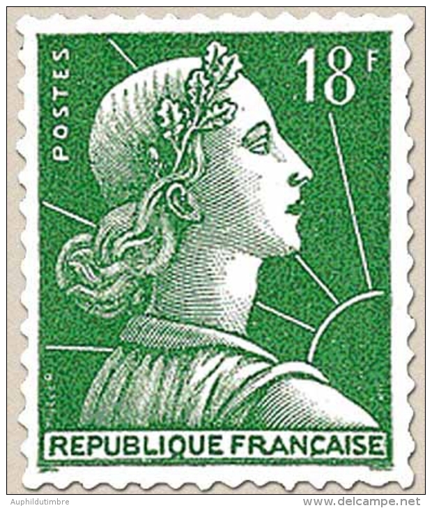 Marianne De Muller, Type II. 18f. Vert Foncé (II). Neuf Luxe ** Y1011A - Neufs