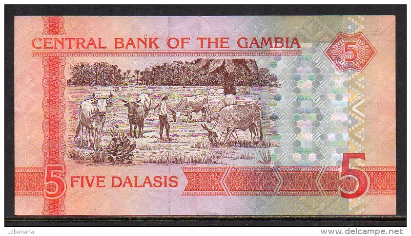 528-Gambie Billet De 5 Dalasis E452 - Gambie