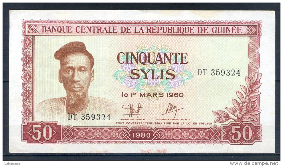 498-Guinée Billet De 50 Sylis 1980 DT359 - Guinea