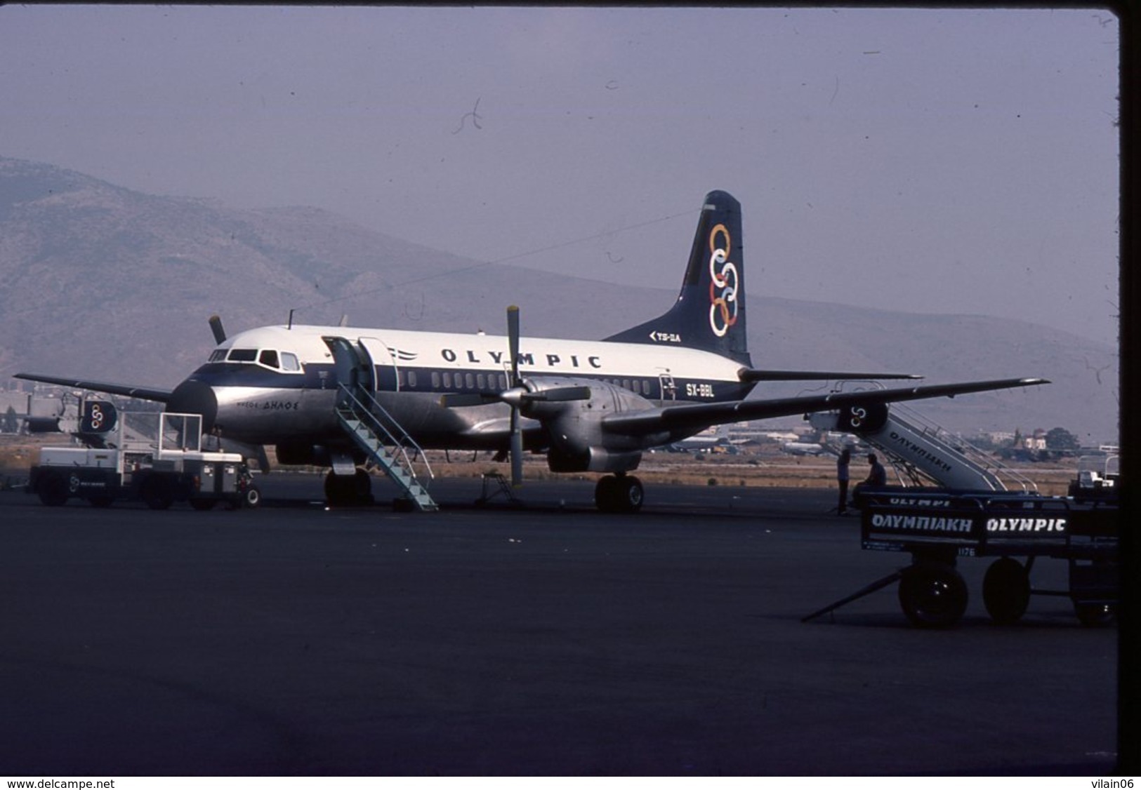 SLIDE / AVION / AIRCRAFT     KODAK   ORIGINAL       OLYMPIC  YS 11   SX-BBL - Diapositives (slides)