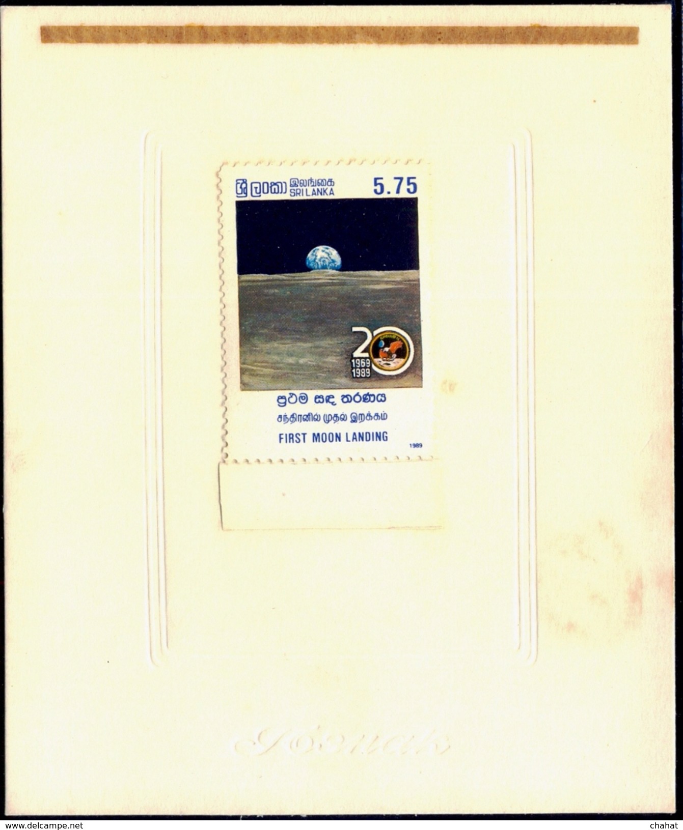 SPACE-MOON LANDING-2 DIFF SETS OF 4 DIE PROOFS-DIFF DESIGNS-SRI LANKA-1989-RARE-MNH-PA1-18 - Collections