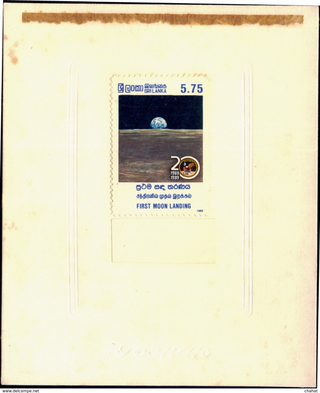 SPACE-MOON LANDING-2 DIFF SETS OF 4 DIE PROOFS-DIFF DESIGNS-SRI LANKA-1989-RARE-MNH-PA1-18