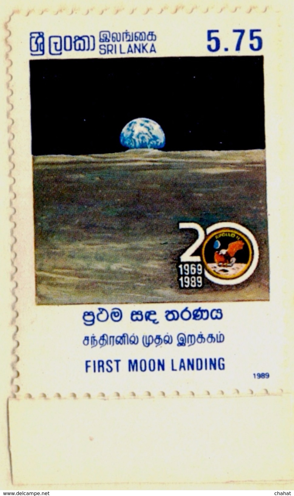 SPACE-MOON LANDING-2 DIFF SETS OF 4 DIE PROOFS-DIFF DESIGNS-SRI LANKA-1989-RARE-MNH-PA1-18