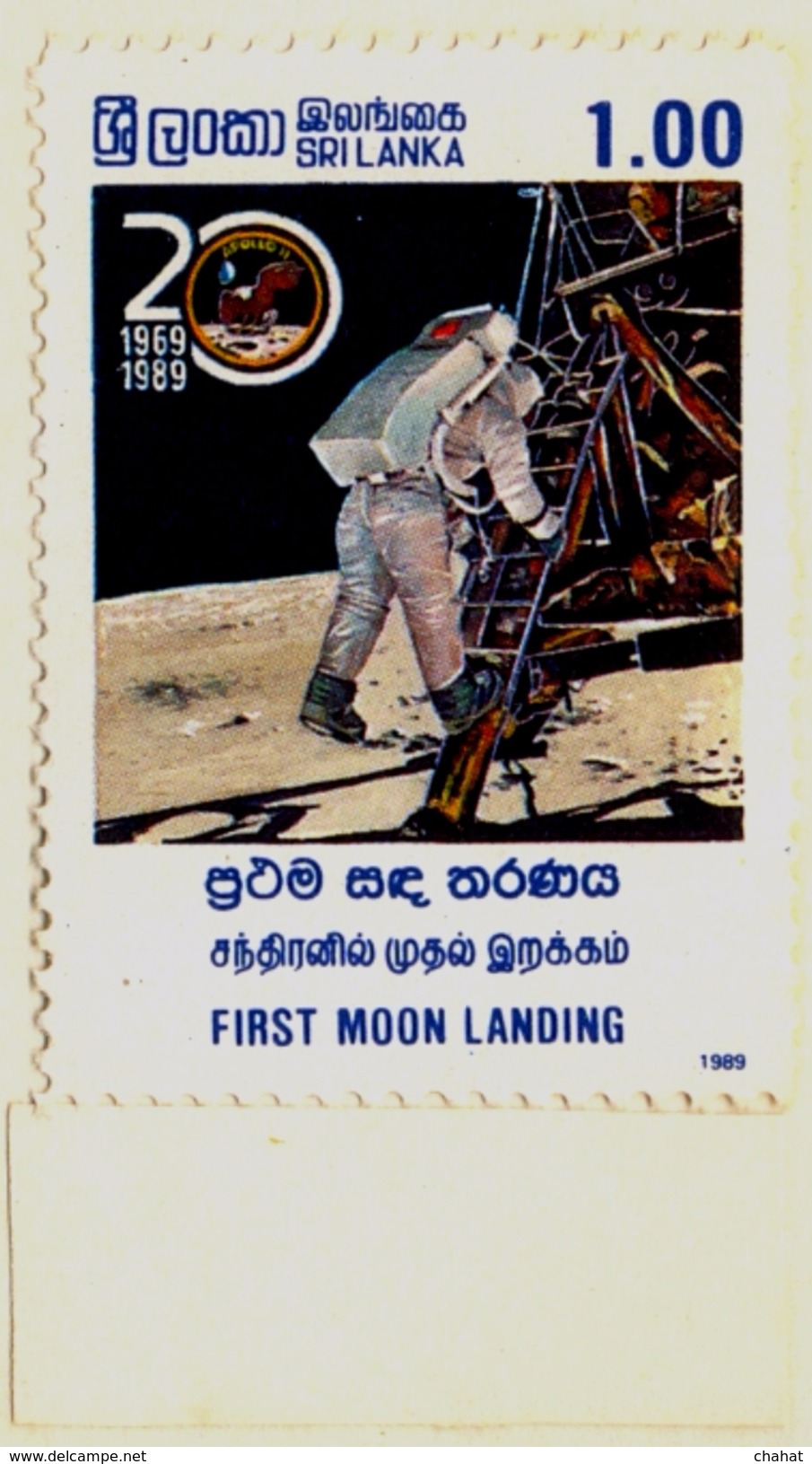 SPACE-MOON LANDING-2 DIFF SETS OF 4 DIE PROOFS-DIFF DESIGNS-SRI LANKA-1989-RARE-MNH-PA1-18