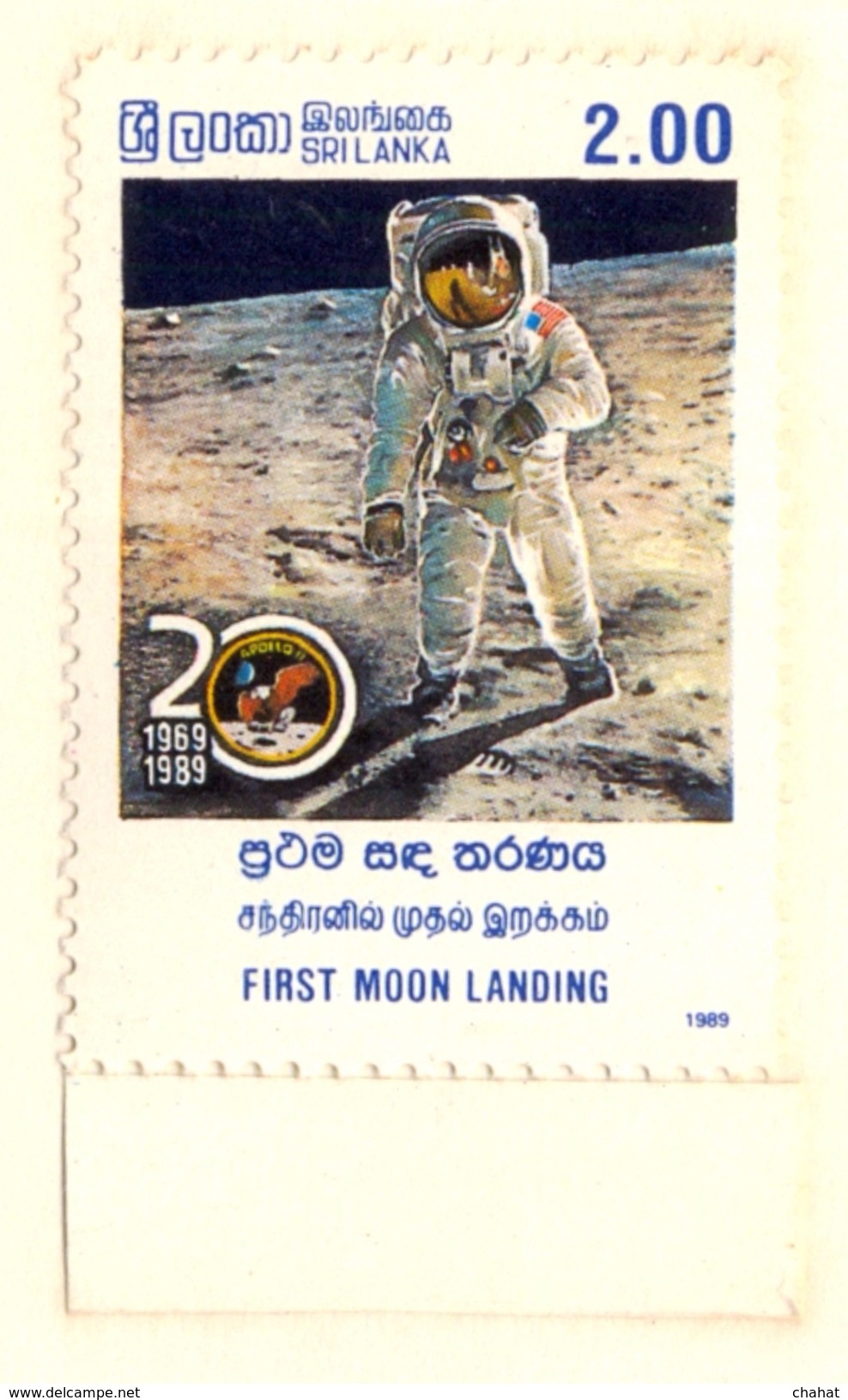 SPACE-MOON LANDING-2 DIFF SETS OF 4 DIE PROOFS-DIFF DESIGNS-SRI LANKA-1989-RARE-MNH-PA1-18