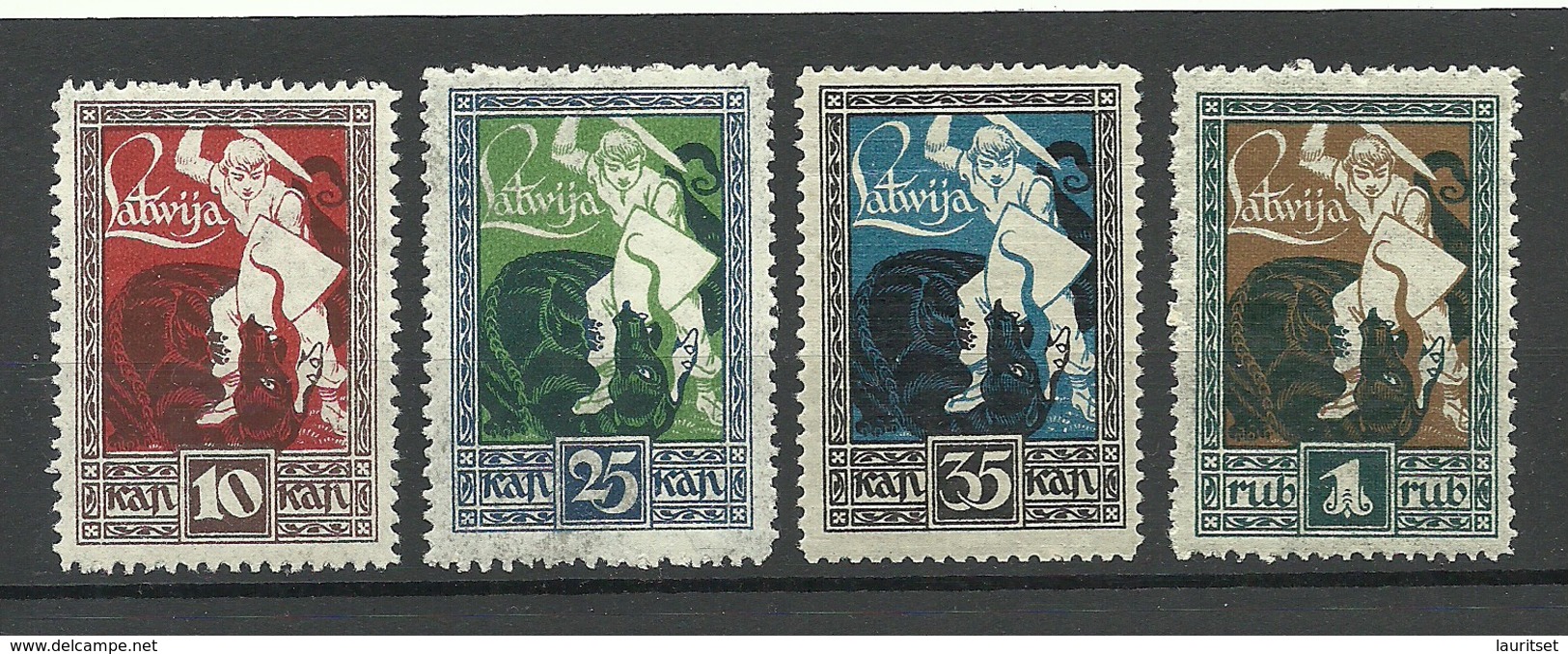 LETTLAND Latvia 1919 Michel 36 - 39 MNH - Latvia