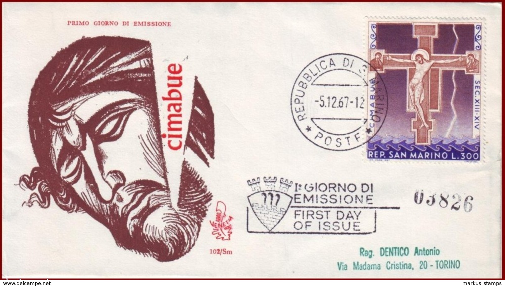 1967 San Marino, FDC Full Year Set 6 Issues / 9 First Day Covers, Mi 880-902 - FDC