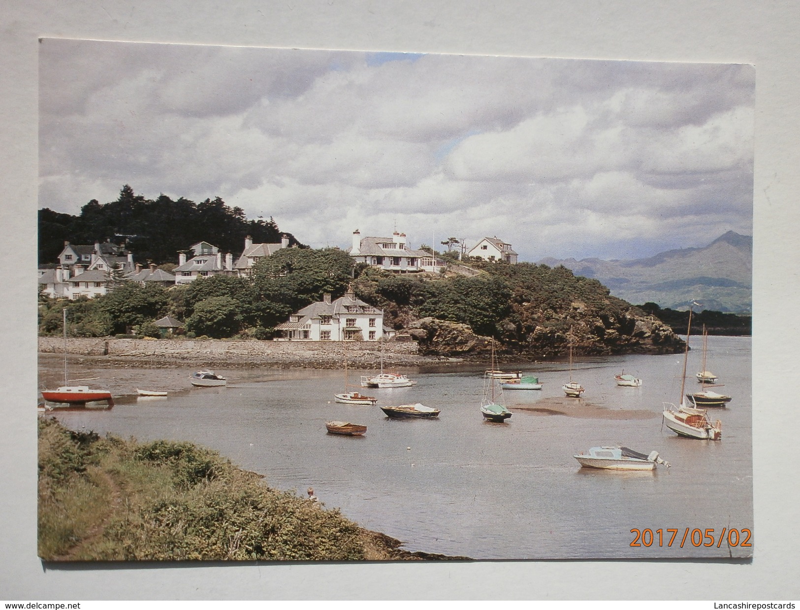 Postcard Borth Y Gest Porthmadog Gwynedd Wales Houses & Boats My Ref B21242 - Zu Identifizieren