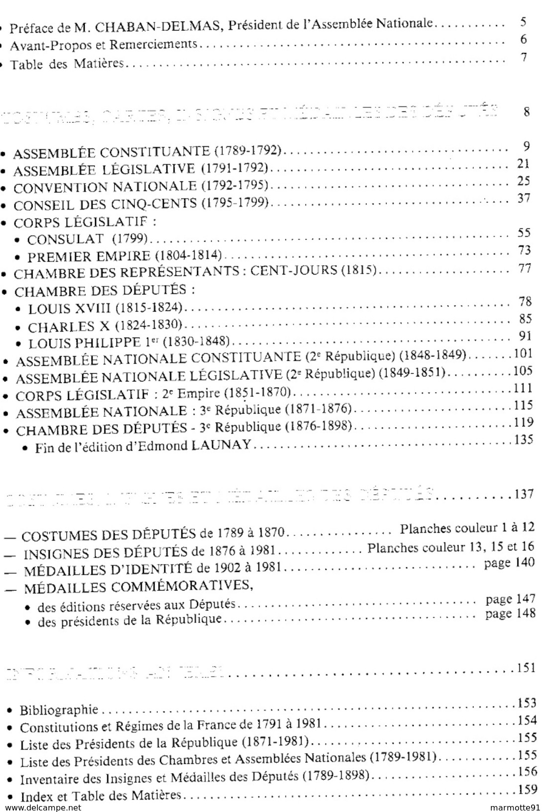 INSIGNES MEDAILLES  DEPUTES 1789 1898 GUIDE COLLECTION PAR SOUYRIS ROLLAND - Autres & Non Classés
