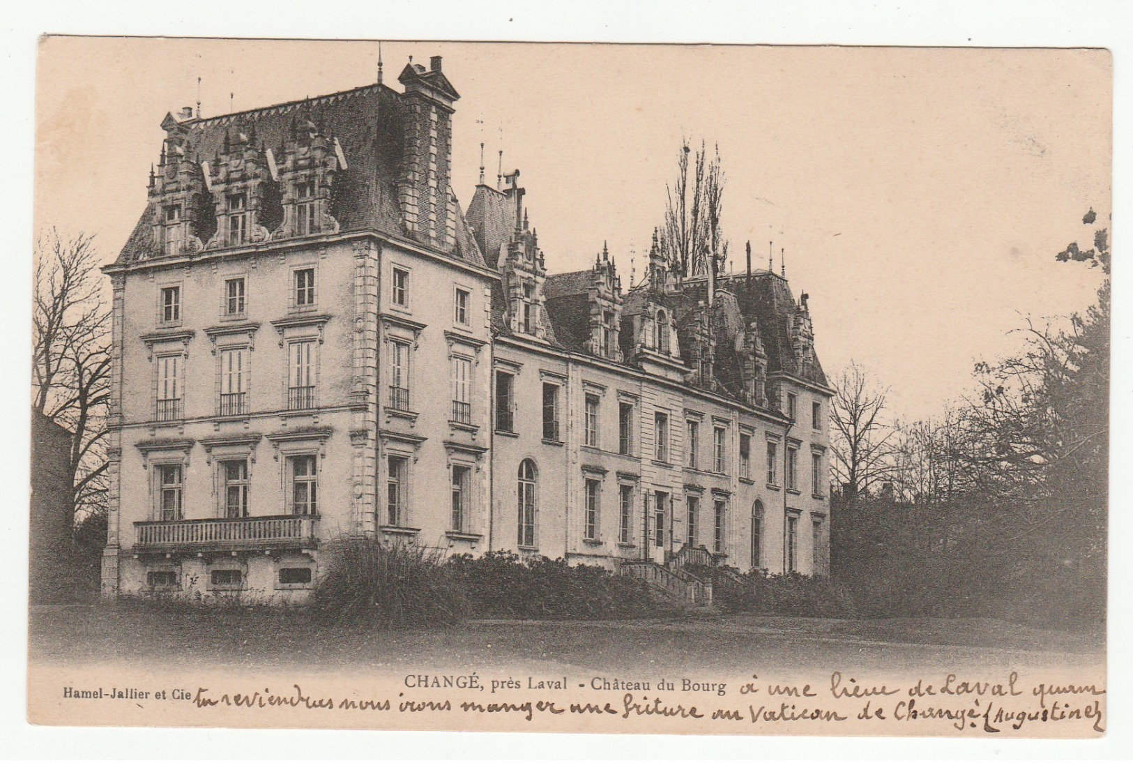 *c* - CHANGÉ, Près Laval - Château Du Bourg  - Carte Précurseur - édit. Hamel- Jallier - 2 Scans - Autres & Non Classés