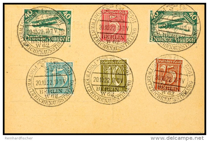 75 Pfg Germania In C-Farbe In Mischfrankatur Aus Sammlerkarte Abgehend "Berlin 22.2.1922", R&uuml;ckseitig  6 Werte... - Other & Unclassified