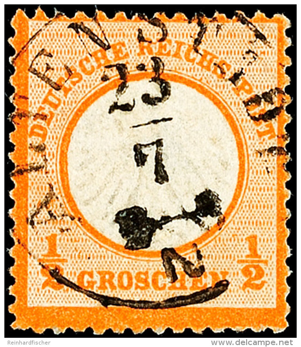 1/2 Gr. Kleiner Schild, R&ouml;tlichorange, Klarer Zentr. Taxis-K1 "ALTENSTADT 23 /7", Fotobefund Krug BPP: "... - Autres & Non Classés