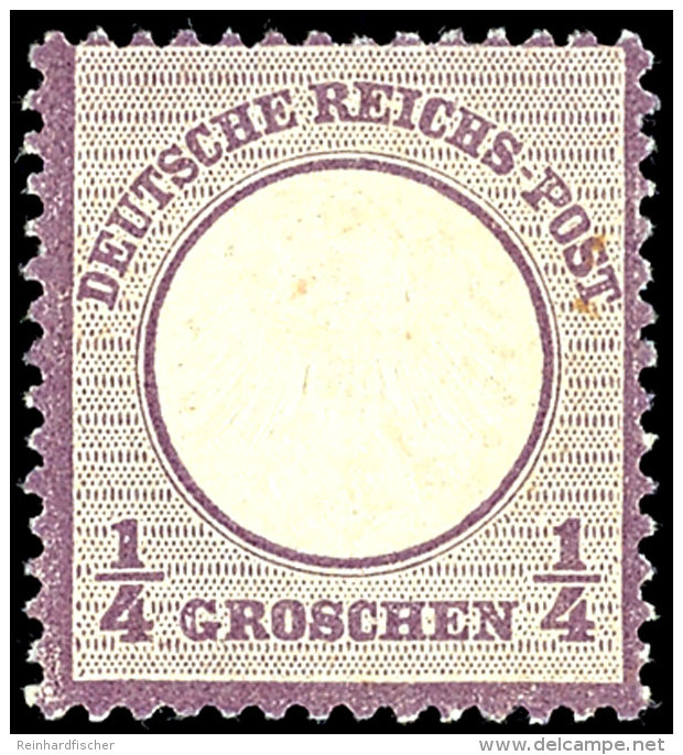 1/4 Groschen Kleiner Brustschild, Violett, Kleinformat L15, Tadellos Postfrisch, Fotoattest Sommer BPP: "Die... - Other & Unclassified