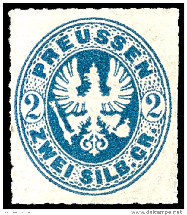 2 Silbergroschen Preu&szlig;ischblau Tadellos Ungebraucht Ohne Gummi, Dopp. Gepr. Brettl BPP, Mi. 500,- F&uuml;r *,... - Other & Unclassified