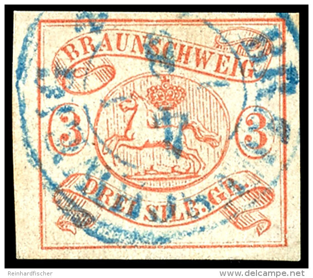 3 Sgr. Lebhaftorangerot Tadellos Gestempelt, Tiefst Gepr. Grobe, Mi. 350,-, Katalog: 3 O3 Sgr. Bright Orange... - Brunswick