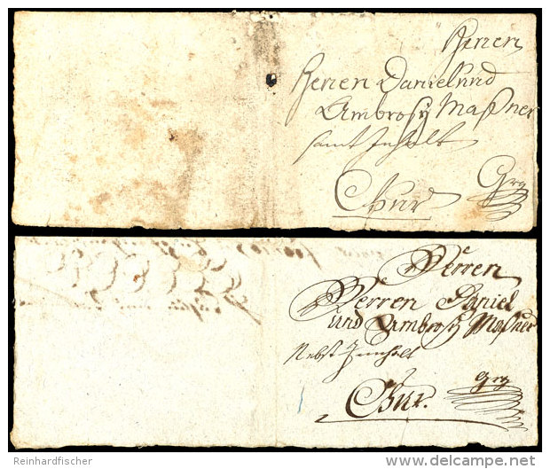 1763, Zwei Teils Vorgedruckte Fuhrmanns-Briefe Von Lindau Nach Chur  BF1763, Two Partly Preprinted Carter... - Other & Unclassified