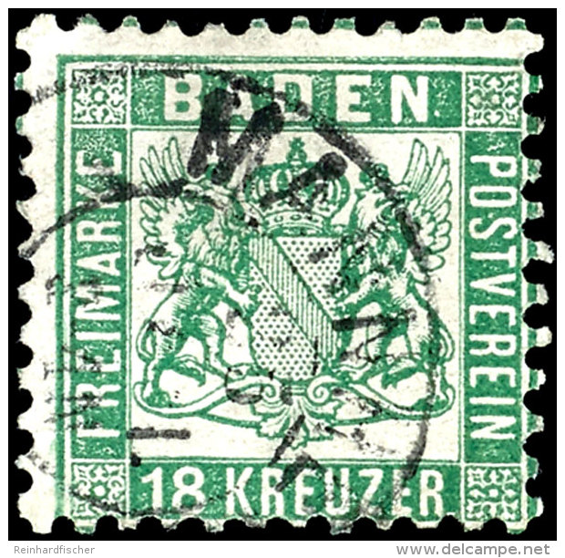 18 Kr. Gr&uuml;n Mit Dkr. "MANNHEIM", Repariert, Fotokurzbefund Stegm&uuml;ller BPP, Mi. 700,- Attest/Certificate:... - Autres & Non Classés