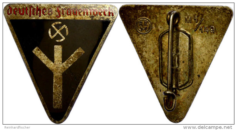 1871-1945, Deutsches Frauenwerk (DFW), Mitgliedsabzeichen, Gro&szlig;., Katalog: H&uuml;s.9109a III1871-1945,... - Autres & Non Classés