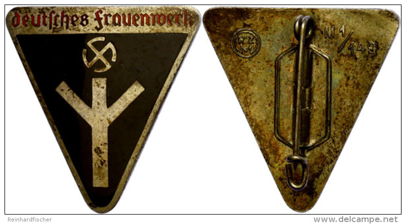 1871-1945, Deutsches Frauenwerk (DFW), Mitgliedsabzeichen, Gro&szlig;., Katalog: H&uuml;s.9109a III1871-1945,... - Other & Unclassified