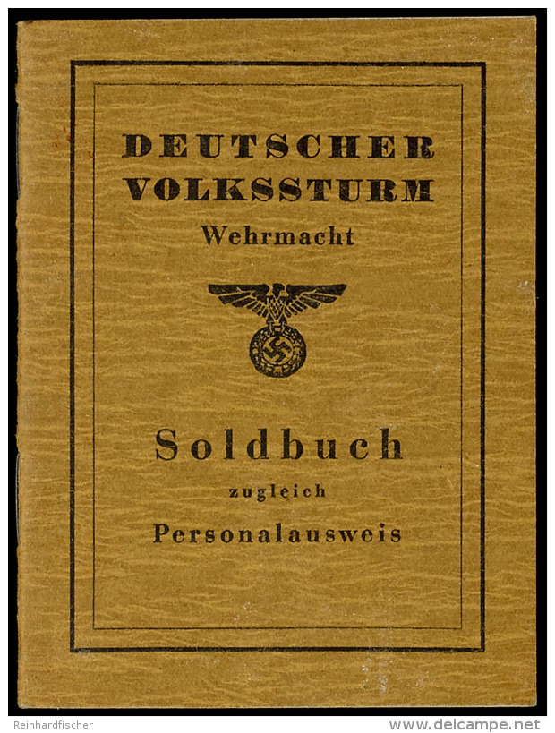 Kleiner Dokumentennachlass Schwarz, Mit Volkssturmausweis, Einberufungsbefehl, Uniformfoto Und Einkaufszettel,... - Unclassified