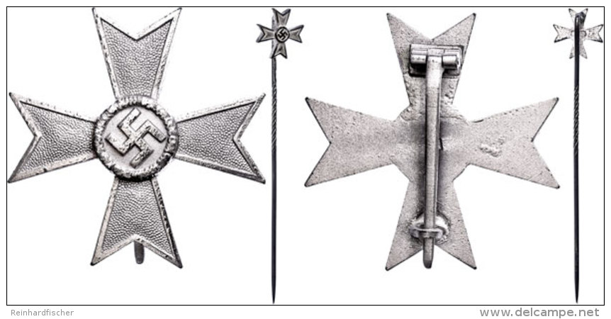 Kriegsverdienstkreuz 1. Klasse, Buntmetall Versilbert Mit Aufpolierten Kanten, R&uuml;ckseitig Herstellermarkierung... - Unclassified