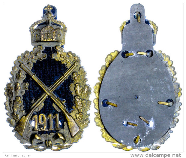 Preussen, Kaiserabzeichen Infanterie, Schiessauszeichnung (1895-1913), Messing Vergoldet, Mitte Durchbrochen,... - Unclassified