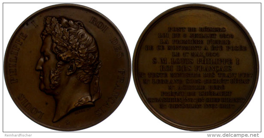 Frankreich, Louis Philippe I., Bronzemedaille (Durchmesser Ca. 52mm, 61,90g),1841, Von Barre, Bronzemedaille Von... - Other & Unclassified