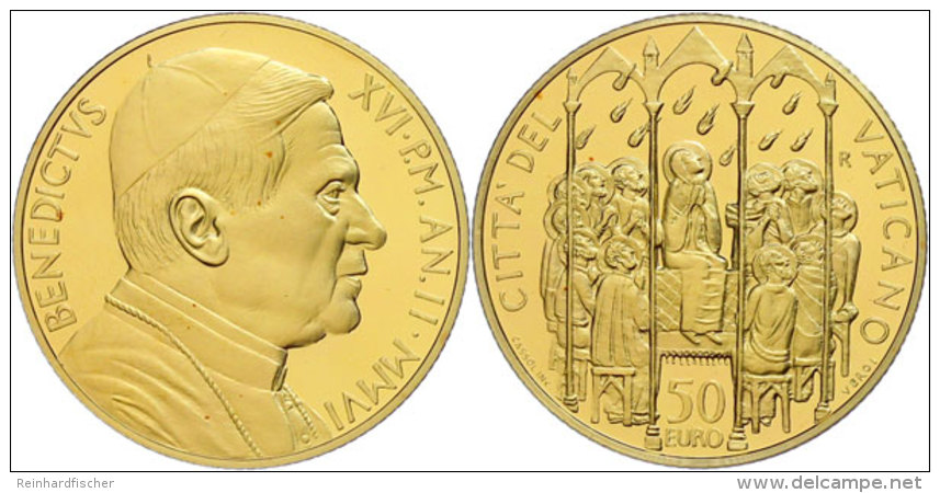 50 Euro, Gold, 2006, Sakramente Der Christlichen Initiations-Firmung, 917er Gold, 15 G, Fb. 446, KM 398, In Kapsel,... - Vatican