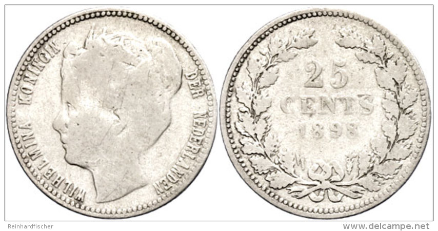 25 Cent, 1898, Wilhelmina, Schulman 853, S.  S25 Cent, 1898, Wilhelmina, Schulman 853, S.  S - Other & Unclassified