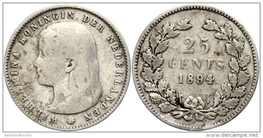 25 Cent, 1894, Wilhelmina, Schulman 849, S.  S25 Cent, 1894, Wilhelmina, Schulman 849, S.  S - Other & Unclassified