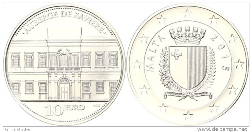 10 Euro, 2015, Auberge De Baviere, Im Etui Mit Kapsel Und Zertifikat, Auflage Nur 2.500 St&uuml;ck, PP.  PP10... - Malta
