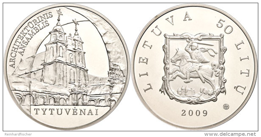 50 Litu, 2009, Zisterzienserkloster Tytuenai, KM 164, Sch&ouml;n 94, Im Papieretui Mit Kapsel Und Zertifikat,... - Lithuania