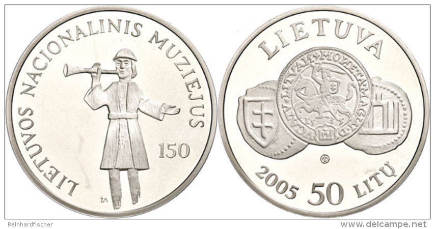 50 Litu, 2010, 150 Jahre Litauisches Nationalmuseum, KM 144, Sch&ouml;n 74, Im Papieretui Mit Kapsel Und... - Lituanie